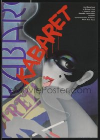 3b1256 CABARET Czech 11x16 1989 Liza Minnelli in Nazi Germany, Fosse, different art by Bartosova!