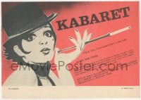 3b0240 CABARET Czech 8x12 1989 Liza Minnelli in Nazi Germany, directed by Bob Fosse, different!