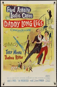 3b0280 DADDY LONG LEGS 1sh 1955 Jean Negulesco, art of Fred Astaire dancing with Leslie Caron!