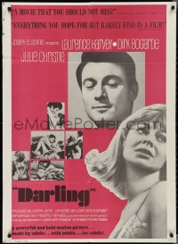 3b1332 DARLING 30x40 1965 Julie Christie, Laurence Harvey, Dirk Bogarde, John Schlesinger!