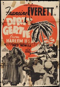 3b0282 DIRTY GERTIE FROM HARLEM USA 1sh 1946 Francine Everette, all-black version of Sadie Thompson!