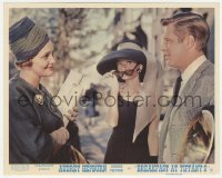 3b0819 BREAKFAST AT TIFFANY'S color English FOH LC 1961 Audrey Hepburn between George Peppard & Neal!