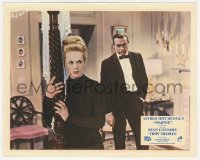 3b0821 MARNIE color English FOH LC 1964 Connery stares at Tippi Hedren holding bed post, Hitchcock