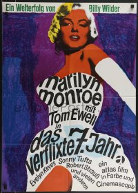 3b0249 SEVEN YEAR ITCH German R1966 Wilder, art of Marilyn Monroe by Dorothea Fischer-Nosbisch!