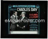 3b0769 CLAWS OF THE HUN glass slide 1918 Charles Ray saves his father from World War I German spy!