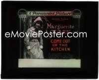 3b0771 COME OUT OF THE KITCHEN glass slide 1919 Marguerite Clark was once rich but is now a servant!