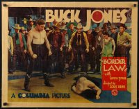 3b1185 BORDER LAW 1/2sh 1931 great image of Buck Jones in saloon, pretty Lupita Tovar!