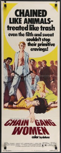 3b1143 CHAIN GANG WOMEN insert 1971 even filth & sweat couldn't stop their primitive cravings!