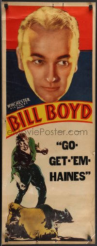 3b1180 WILLIAM BOYD insert 1936 Winchester Pictures, Go-Get-'Em, Haines, NOT Hopalong Cassidy!