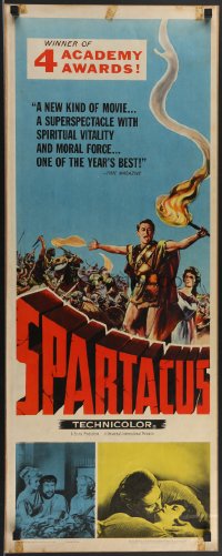 3b1170 SPARTACUS insert 1961 classic Stanley Kubrick & Kirk Douglas epic!