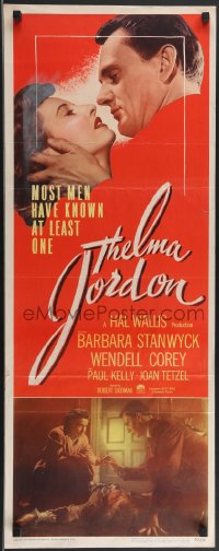 3b1174 THELMA JORDON insert 1950 most men have known at least one woman like Barbara Stanwyck!