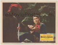 3b0461 BROKEN ARROW LC #6 1950 James Stewart with wounded Debra Paget & Jay Silverheels with rifle!