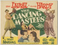 3b0397 DANCING MASTERS TC 1943 Stan Laurel in drag & Oliver Hardy in wacky outfit, Trudy Marshall!
