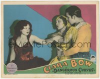 3b0467 DANGEROUS CURVES LC 1929 angry Clara Bow interrupts Richard Arlen & Kay Francis, ultra rare!
