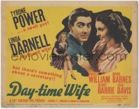 3b0398 DAY-TIME WIFE TC 1939 15 year-old Linda Darnell, Hollywood's youngest lead lady, Tyrone Power