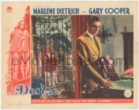 3b0469 DESIRE LC 1936 sad Marlene Dietrich behind bars watches Gary Cooper packing to leave!