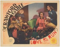 3b0536 LOVE ON THE RUN LC 1936 Clark Gable & Joan Crawford tie up Franchot Tone & a woman!