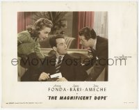 3b0539 MAGNIFICENT DOPE color-glos photolobby 1942 Henry Fonda between Lynn Bari & Don Ameche!