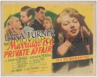 3b0417 MARRIAGE IS A PRIVATE AFFAIR TC 1944 beautiful young Lana Turner, James Craig, John Hodiak!