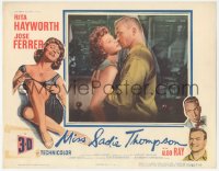 3b0550 MISS SADIE THOMPSON 3D LC 1954 close up of Aldo Ray grabbing sexy prostitute Rita Hayworth!