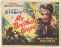 3b0419 MY BROTHER'S KEEPER TC 1949 English convicts chained together like in The Defiant Ones, rare!