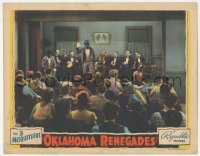 3b0564 OKLAHOMA RENEGADES LC 1940 two of The 3 Mesquiteers as minstrels performing on stage, rare!