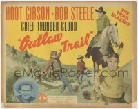 3b0423 OUTLAW TRAIL TC 1944 The Trail Blazers Hoot Gibson, Bob Steele & Chief Thundercloud, rare!