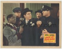 3b0567 OVER MY DEAD BODY LC 1942 bellhop Wonderful Smith & cops grab dapper Milton Berle!