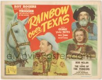 3b0577 RAINBOW OVER TEXAS TC 1946 great image of Roy Rogers, Trigger, Dale Evans & Gabby Hayes!