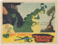 3b0579 RELUCTANT DRAGON LC 1941 Walt Disney animation documentary, art of dragon scared of child!