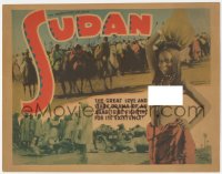 3b0434 SUDAN TC 1935 naked topless Arab girl + crowd of native guys with camels on horses!