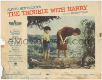 3b0613 TROUBLE WITH HARRY LC #1 1955 Alfred Hitchcock, Jerry Mathers & Shirley MacLaine with body!