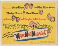 3b0440 WE'RE NOT MARRIED TC 1952 artwork of Ginger Rogers, sexy young Marilyn Monroe & others!