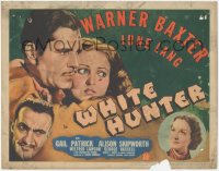 3b0441 WHITE HUNTER TC 1936 Warner Baxter is a big game guide who falls in love w/June Lang, rare!