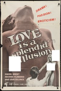 3b0316 LOVE IS A SPLENDID ILLUSION 1sh 1970 Simon Brent, Andree Flamand, Lisa Collings!