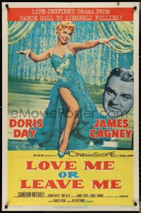 3b0317 LOVE ME OR LEAVE ME 1sh 1955 full-length sexy Doris Day as Ruth Etting, James Cagney!