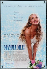 3b1711 MAMMA MIA! 2-sided advance 1sh 2008 sexy Amanda Seyfried, all credits are in Latin!