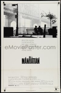 3b0320 MANHATTAN style B 1sh 1979 classic image of Woody Allen & Diane Keaton by bridge!