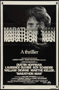 3b0322 MARATHON MAN 1sh 1976 cool image of Dustin Hoffman, John Schlesinger classic thriller!