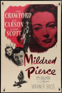 3b0326 MILDRED PIERCE 1sh 1945 James M. Cain, Joan Crawford in love triangle with her daughter!