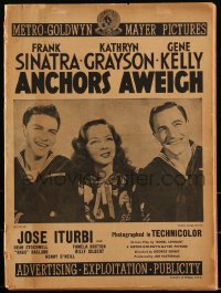 3b0055 ANCHORS AWEIGH pressbook 1945 Frank Sinatra, Gene Kelly & Kathryn Grayson, ultra rare!