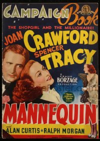 3b0116 MANNEQUIN pressbook 1938 Tracy wants Joan Crawford to divorce him & marry his rich pal, rare!