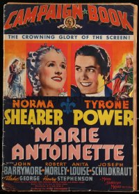 3b0117 MARIE ANTOINETTE pressbook 1938 Norma Shearer & Tyrone Power, MGM's crowning glory, rare!