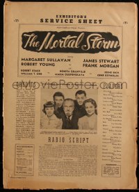 3b0119 MORTAL STORM pressbook 1940 Margaret Sullavan & James Stewart fight unnamed Nazis, very rare!