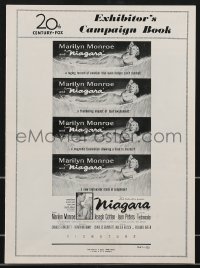 3b0122 NIAGARA pressbook 1953 sexy Marilyn Monroe & Joseph Cotten, different posters shown!