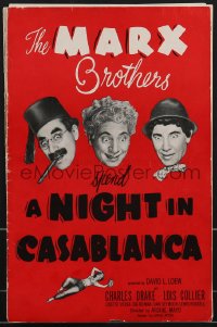 3b0123 NIGHT IN CASABLANCA pressbook 1946 The Marx Brothers, Groucho, Chico & Harpo, very rare!