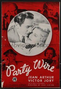 3b0127 PARTY WIRE pressbook 1935 beautiful Jean Arthur, Victor Jory, Helen Lowell, ultra rare!
