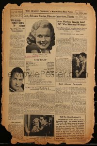 3b0134 RED HEADED WOMAN pressbook 1932 sexy Jean Harlow, Chester Morris, Lewis Stone, ultra rare!