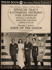 3b0144 STATE OF THE UNION pressbook 1948 Capra, Spencer Tracy, Kate Hepburn, Angela Lansbury, rare!