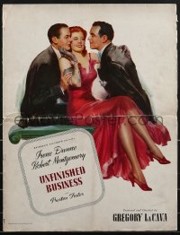 3b0159 UNFINISHED BUSINESS pressbook 1941 Irene Dunne, Robert Montgomery, Preston Foster, rare!